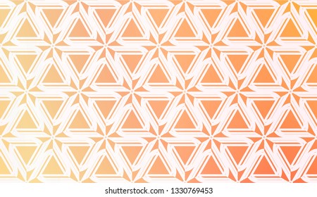 Design Pattern With Abstract Modern Ornament. Triangles Style. Gradient Background Bright Colors. For Soft Banner Template. Vector Illustration. Idea For Your Business.