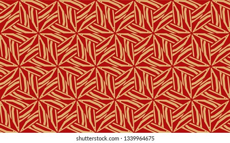 Design pattern with abstract modern ornament. Triangles style. Vector Seamless illustration