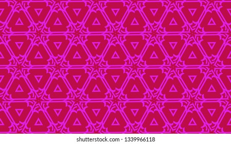 Design pattern with abstract modern ornament. Triangles style. Vector Seamless illustration