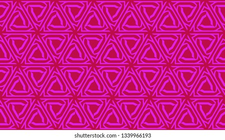 Design pattern with abstract modern ornament. Triangles style. Vector Seamless illustration