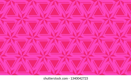 Design pattern with abstract modern ornament. Triangles style. Vector Seamless illustration