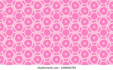 Design pattern with abstract modern ornament. Triangles style. Vector Seamless illustration