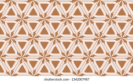 Design pattern with abstract modern ornament. Triangles style. Vector Seamless illustration