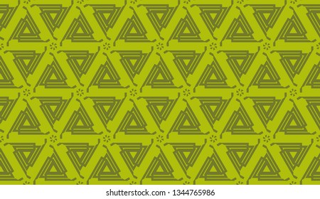 Design pattern with abstract modern ornament. Triangles style. Vector Seamless illustration