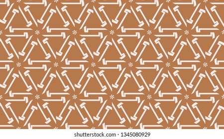 Design pattern with abstract modern ornament. Triangles style. Vector Seamless illustration