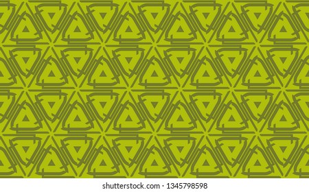 Design pattern with abstract modern ornament. Triangles style. Vector Seamless illustration