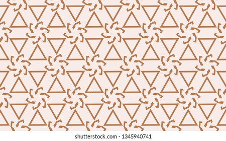 Design pattern with abstract modern ornament. Triangles style. Vector Seamless illustration