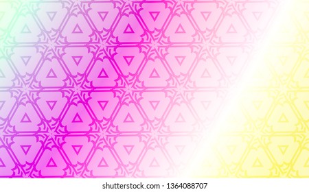 Design pattern with abstract modern ornament. Triangles style. Vector illustration. Gradient color.