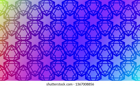 Design pattern with abstract modern ornament. Triangles style. Vector illustration. Gradient color.