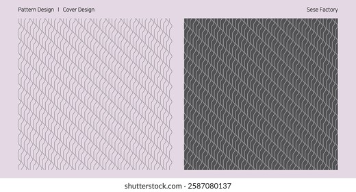 Design of a pattern cover that makes the wave line look like it's moving