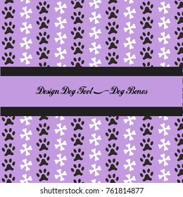 Design Pattern Dog Foot & Dog Bones