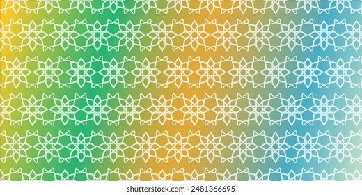Design pattern with golden blue color, Islamic model design