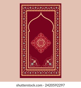 Design pattern prayer mat untuk textile