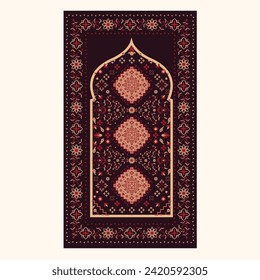 Design pattern prayer mat untuk textile