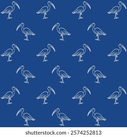 Design in a pattern of seagulls, pelicans and swallows, design for vacations and fun on the beach, surf season, summer lifestyle, background in textures with contrasting colors, sailor type.