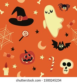 Design Pattern Seamless Halloween Cute