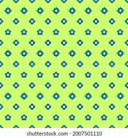 design pattern Sweet and cute seamless of tiny flowers isolated on green background. Suitable for wrapping paper, wallpaper, fabric