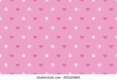 design pattern Sweet and cute seamless of tiny flowers isolated on pink background. Suitable for wrapping paper, wallpaper, fabric, design