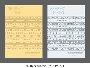 The design is patterned in an ethnic style. A template for a cover, banner, poster, postcard and corporate design. It is ideal for interior and decorative creativity