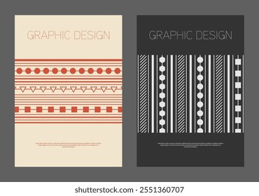 The design is patterned in an ethnic style. A template for a cover, banner, poster, postcard and corporate design. It is ideal for interior and decorative creativity