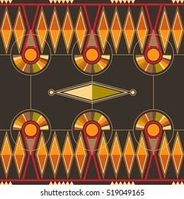 Design patterns in the African style. Vector illustration.