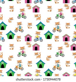 Design patterns with cute cat shape ornaments