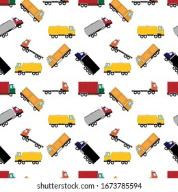 design patterns with ornaments of various forms of trucks