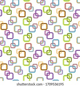 design patterns with various colorful square shape ornaments