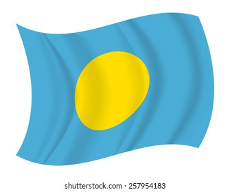 design Pau flag waving vector