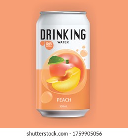Design of peach juice containing cans