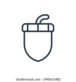 The design of the peanuts spring outline icon vector illustration, this vector is suitable for icons, logos, illustrations, stickers, books, covers, etc.