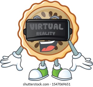 design pecan pie virtual reality with seeds topping