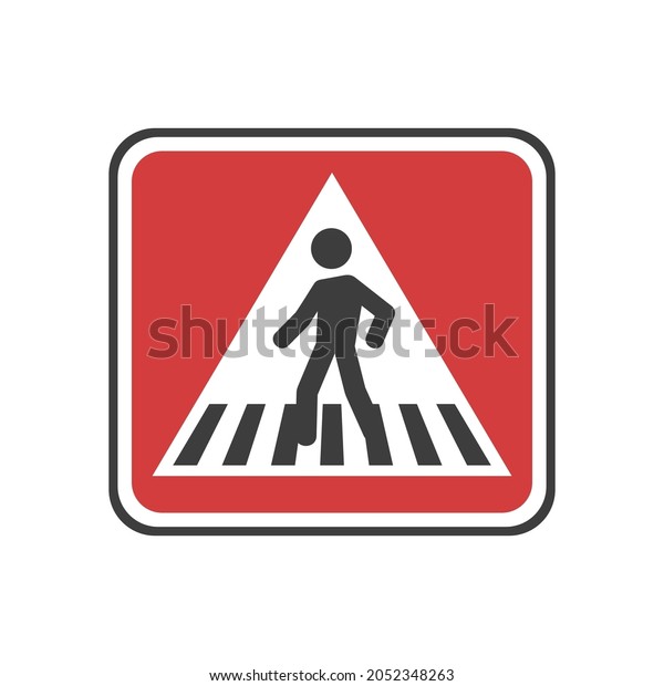 Design of pedestrian\
crossing symbol
