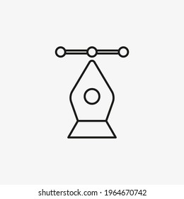 Design pen cursor icon for creative art concept.