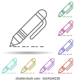 Design, pen, editing multi color style icon. Simple thin line, outline vector of editorial design icons for ui and ux, website or mobile application