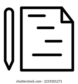Design pen icon outline vector. Digital file. Draw drawing