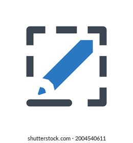 Icono del lápiz de diseño. Archivo EPS vectorial.