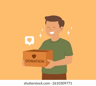 design of people collecting donations