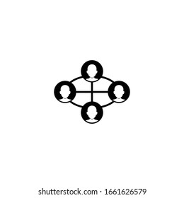 design People network social connection icon group communication vector template