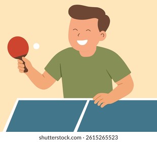 design of people playing table tennis