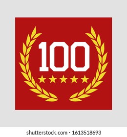 Design of perfect 100 rank points symbol