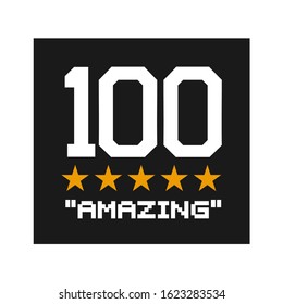 Design of perfect 100 rank points symbol