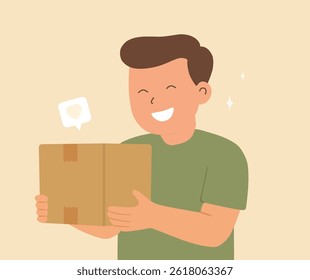 design of a person carrying a package