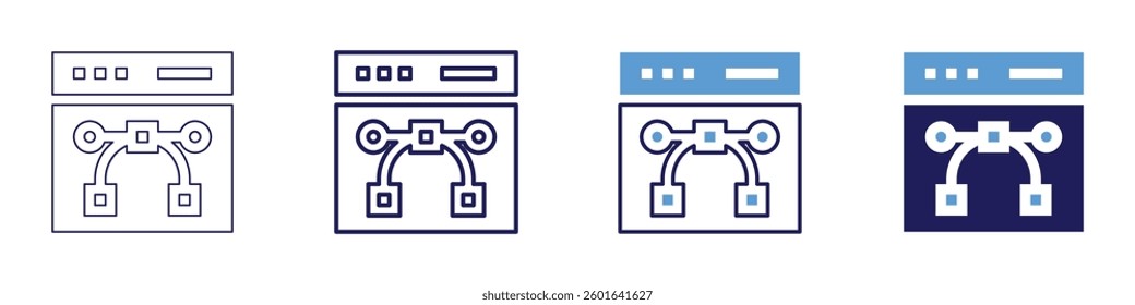 Design personalization icon in 4 different styles. Thin Line, Line, Bold Line, Duotone. Duotone style. Editable stroke.