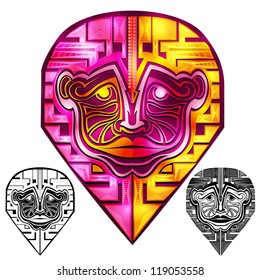 design pharaoh concept color and silhouette face