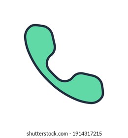 The design of the phone user interface flat outline color icon pack vector illustration, this vector is suitable for icons, logos, illustrations, stickers, books, covers, etc.
