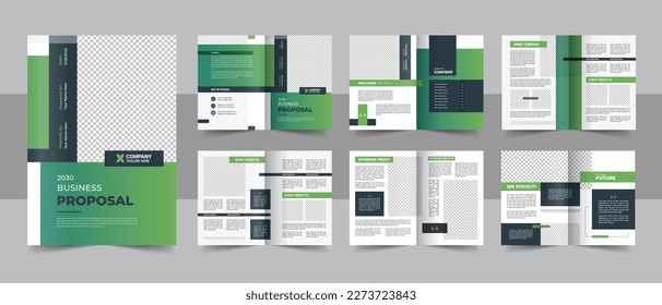 Design Photography Portfolio, vector template brochures, flyers, presentations, leaflet, magazine a4 size. Blue and Red geometric elements on a white background