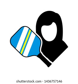 design of pickleball player symbol
