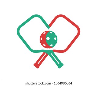 design of pickleball sport symbol