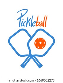 Design of pickleball sport symbol